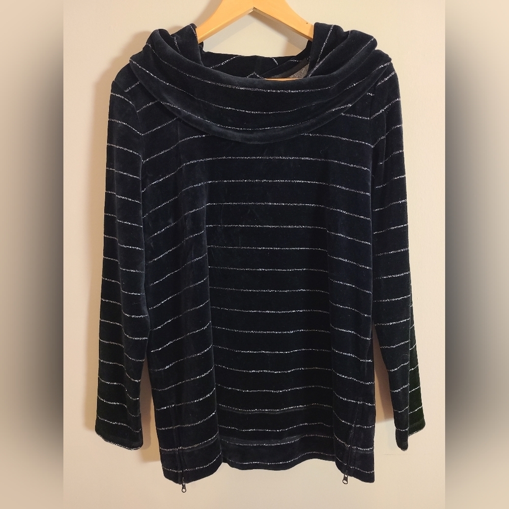 Talbots glittery velour sweatshirt